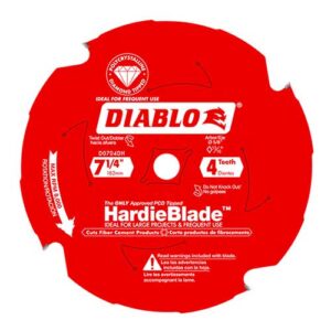 7.25 in. 4-Tooth PCD Fiber Cement Hardie Blade