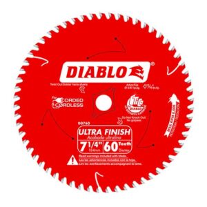 7.25 in. 60 Tooth Ultra Finish Saw Blade